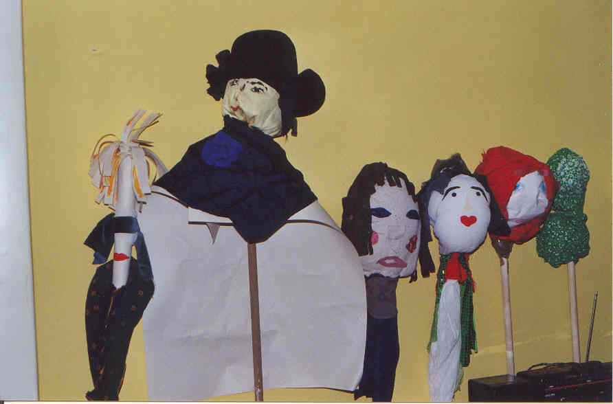 Healing masks and puppets from the Rowan Studio archive