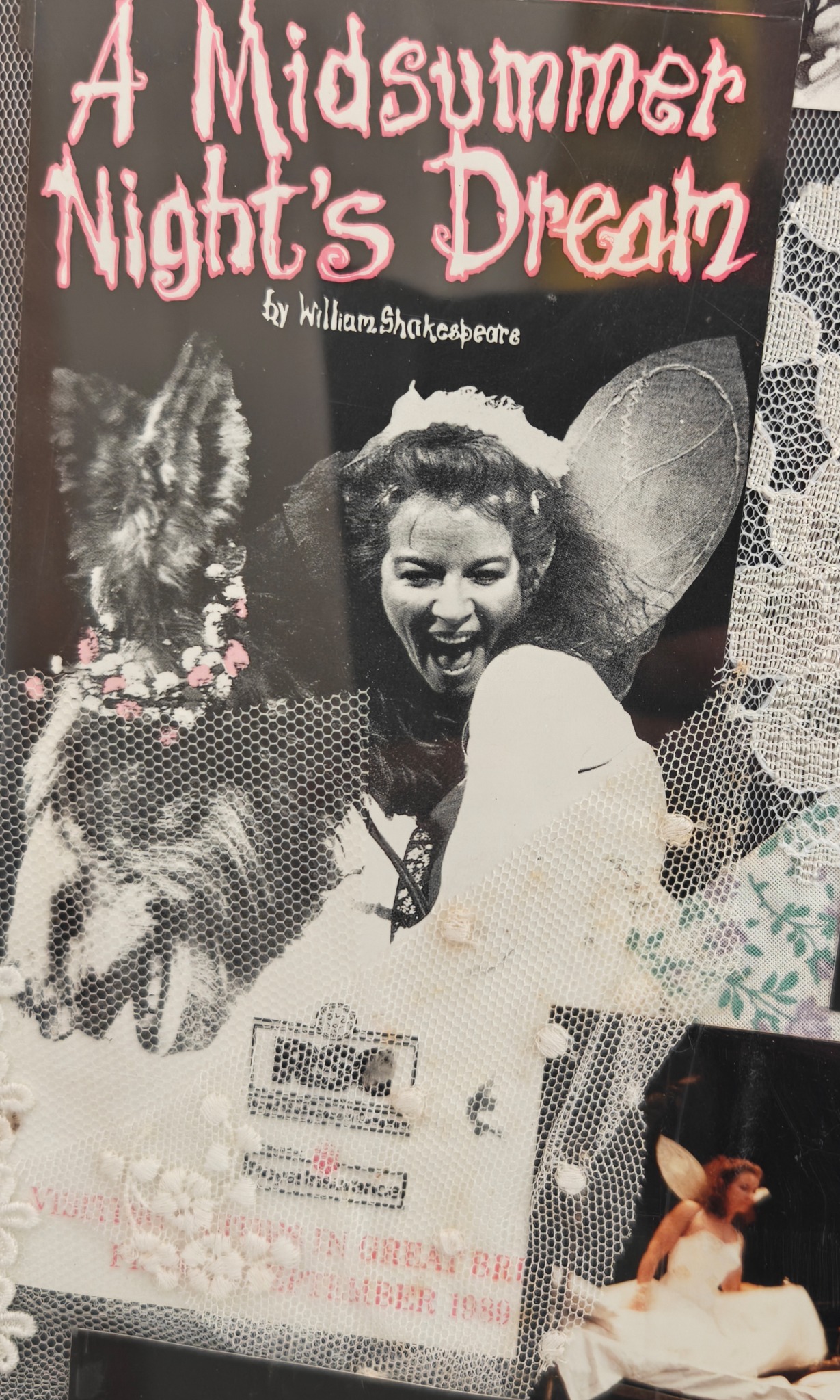 Historic printed A Midsummer Night's Dream production image with theatrical artwork.